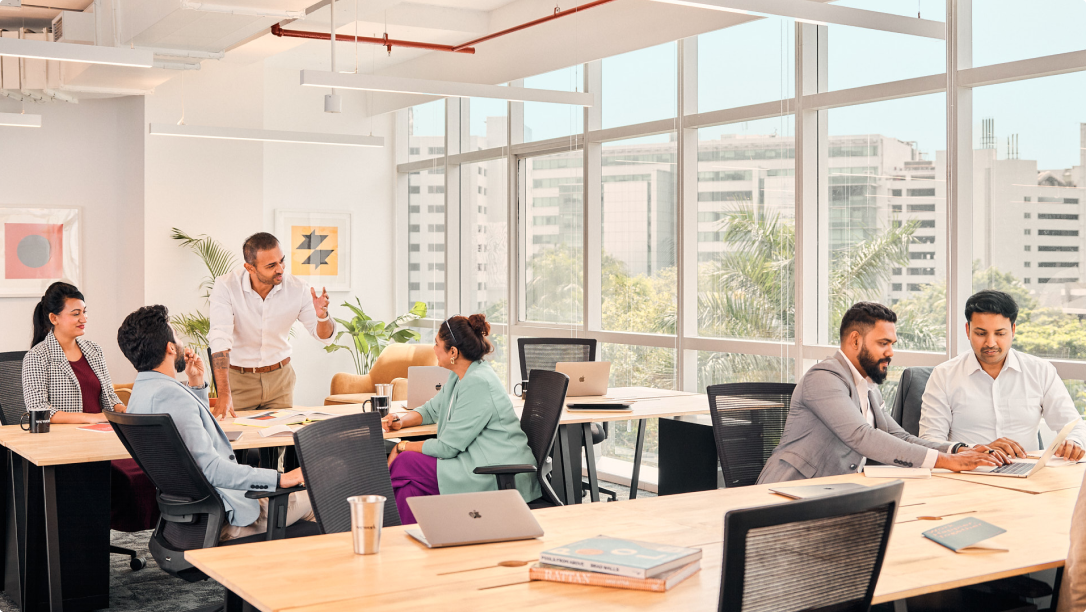 Employees enjoying a positive workplace environment
